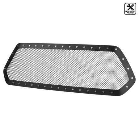 Spec-D Tuning 16-17 Toyota Tacoma Rivet Grille Insert, HBG-TAC16BKSS-YH HBG-TAC16BKSS-YH